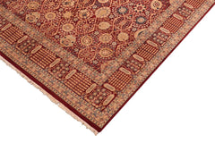 Vintage Tabriz Tara Aubergine/Aubergine Wool Rug - 7'10''X9'7''