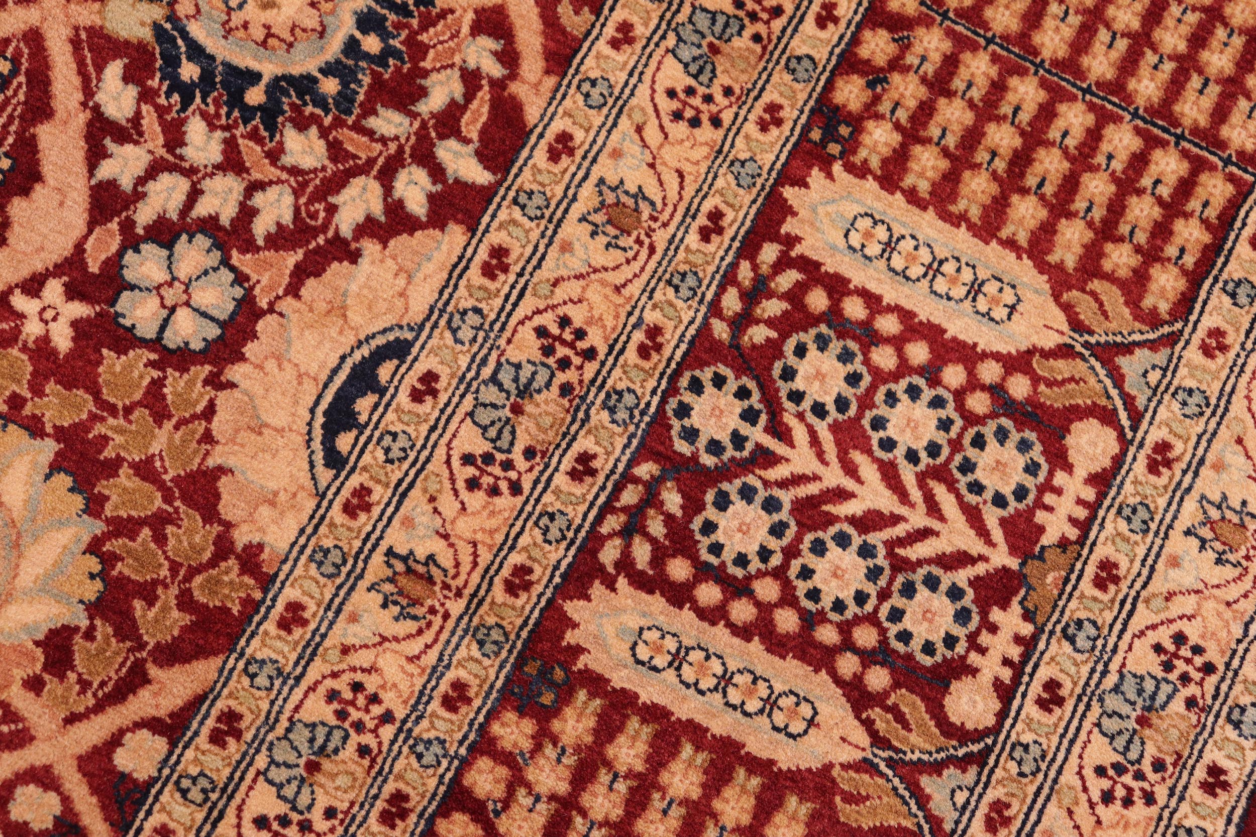 handmade Transitional Tabriz Aubergine Aubergine Hand Knotted RECTANGLE 100% WOOL area rug 8 x 10