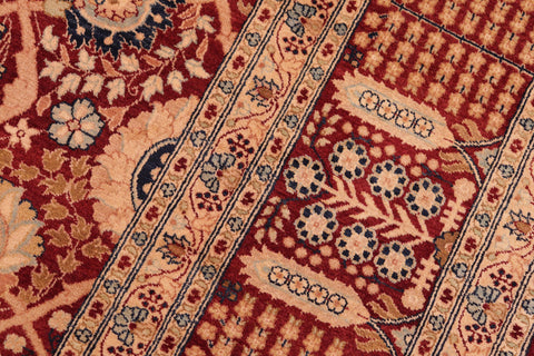 handmade Transitional Tabriz Aubergine Aubergine Hand Knotted RECTANGLE 100% WOOL area rug 8 x 10