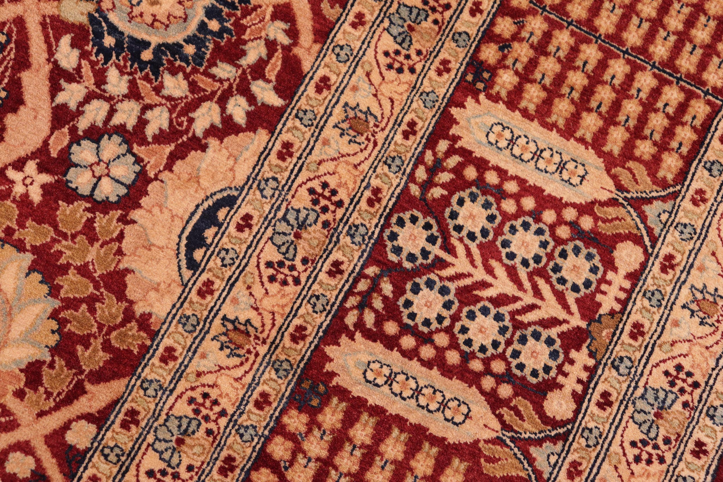 handmade Transitional Tabriz Aubergine Aubergine Hand Knotted RECTANGLE 100% WOOL area rug 8x10