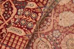 Vintage Tabriz Tara Aubergine/Aubergine Wool Rug - 7'10''X9'7''