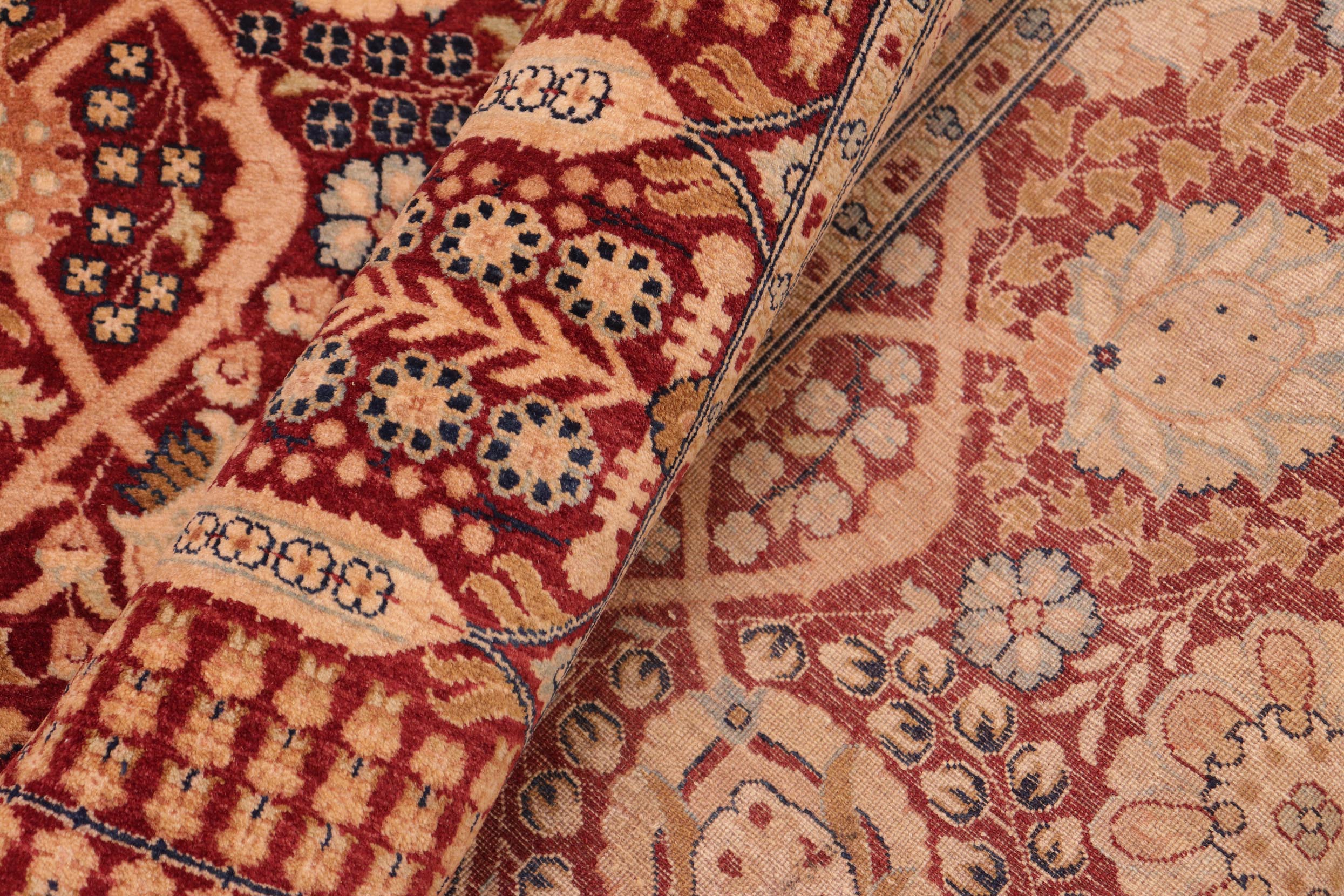 handmade Transitional Tabriz Aubergine Aubergine Hand Knotted RECTANGLE 100% WOOL area rug 8x10