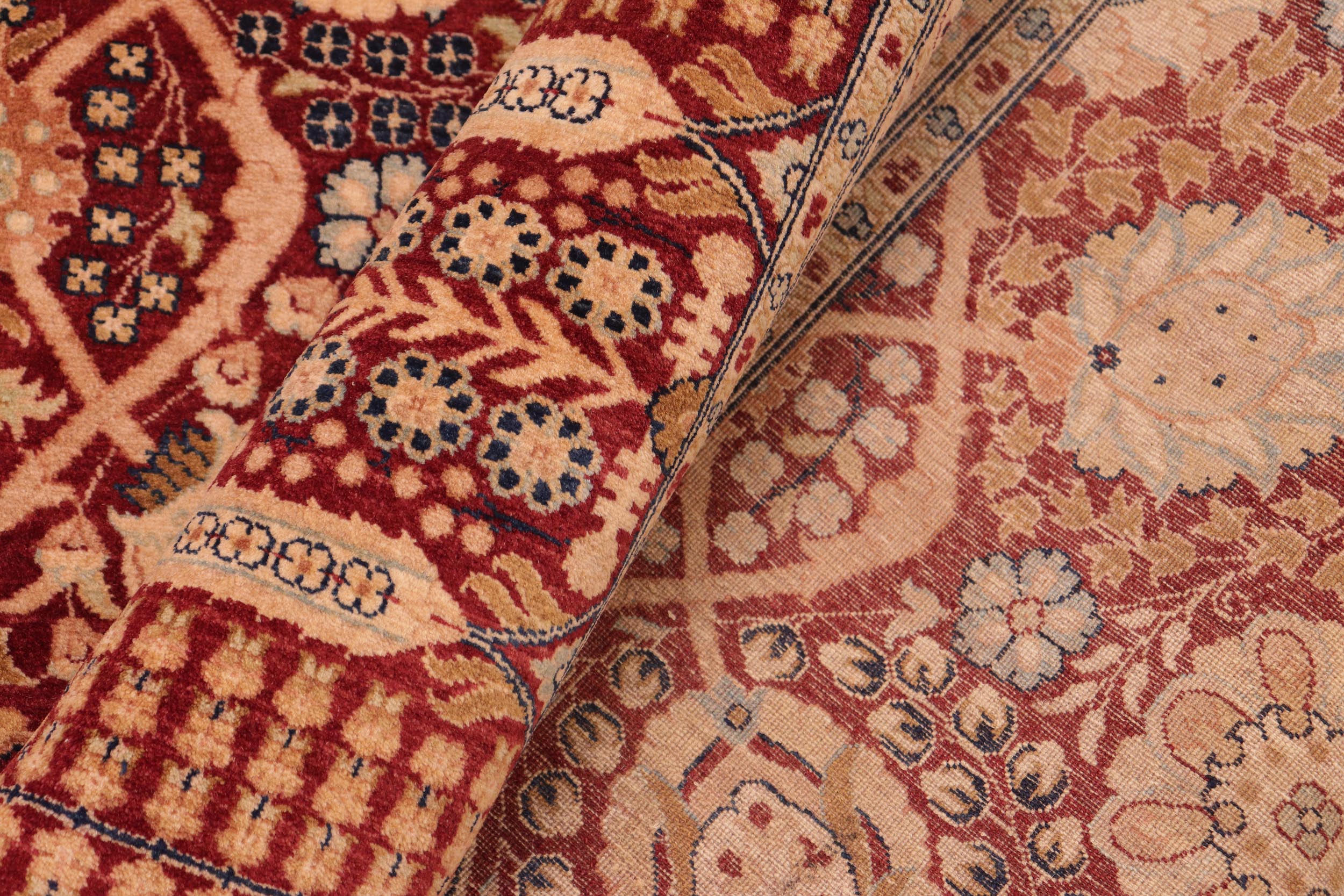 handmade Transitional Tabriz Aubergine Aubergine Hand Knotted RECTANGLE 100% WOOL area rug 8 x 10