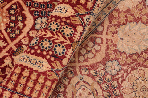 handmade Transitional Tabriz Aubergine Aubergine Hand Knotted RECTANGLE 100% WOOL area rug 8 x 10