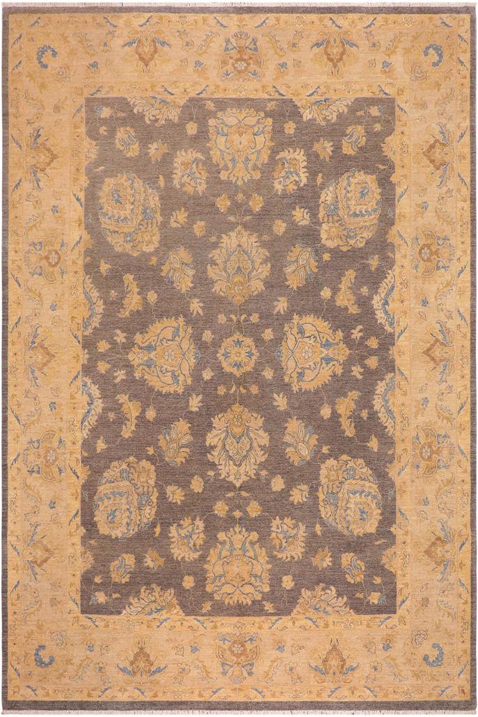 handmade Traditional Kafkaz Gray Tan Hand Knotted RECTANGLE 100% WOOL area rug 10X13