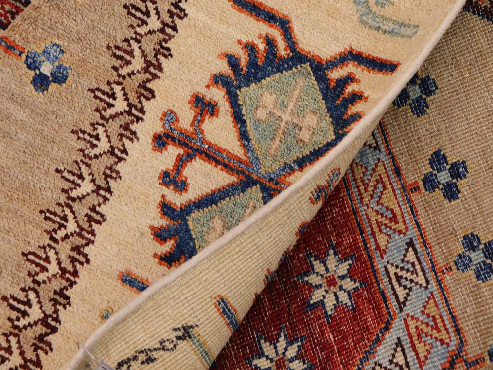 handmade Geometric Khorgeen Brown Blue Hand Knotted RECTANGLE 100% WOOL area rug 8x10