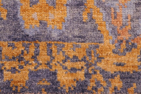 handmade Modern Kafkaz Blue Gold Hand Knotted RECTANGLE 100% WOOL area rug 8' x 10'