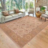 handmade Traditional Kafkaz Beige Lt. Gold Hand Knotted RECTANGLE 100% WOOL area rug 9 x 12