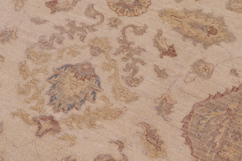 handmade Transitional Kafkaz Beige Lt. Gold Hand Knotted RECTANGLE 100% WOOL area rug 9' x 12'