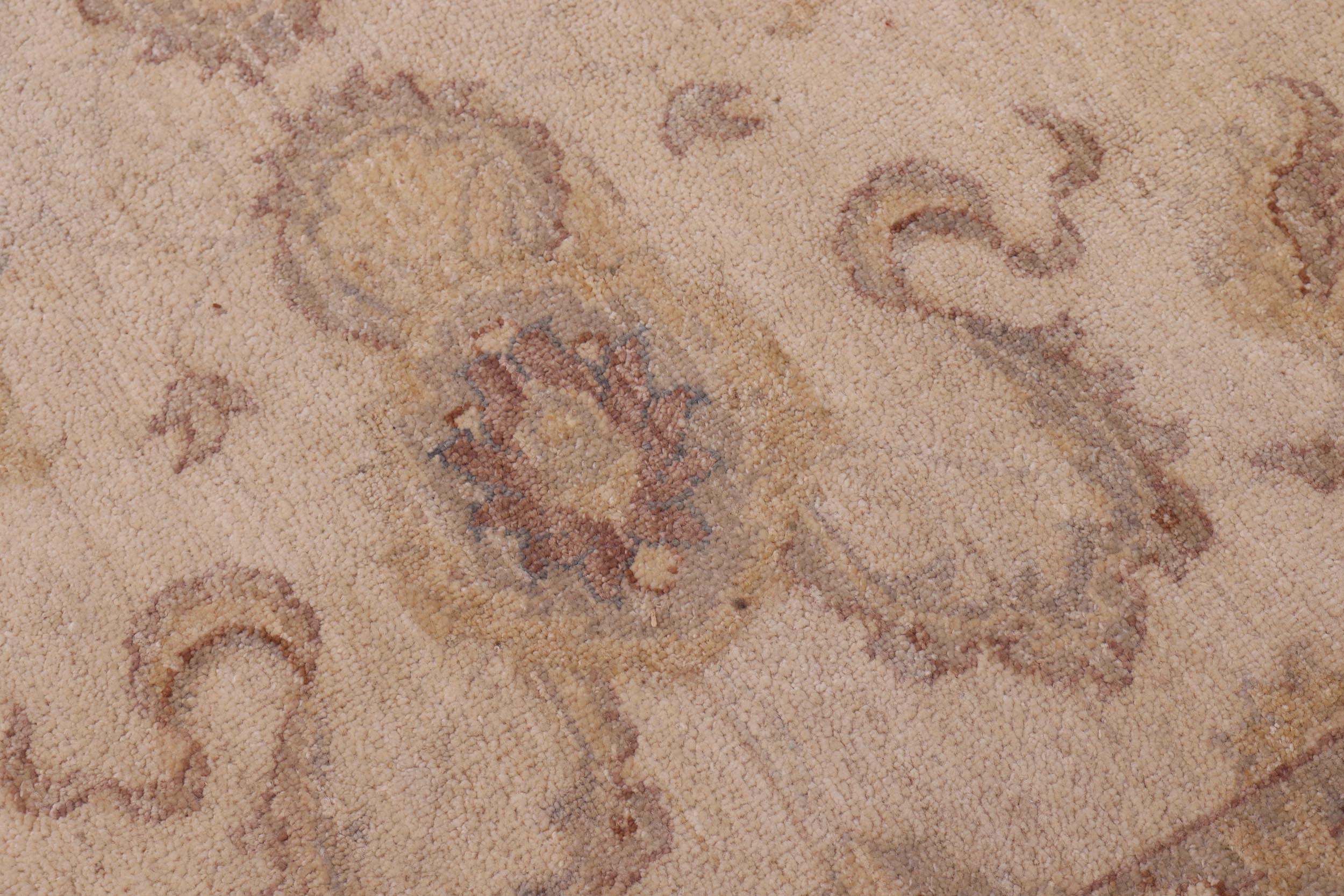 handmade Transitional Kafkaz Beige Lt. Gold Hand Knotted RECTANGLE 100% WOOL area rug 9' x 12'