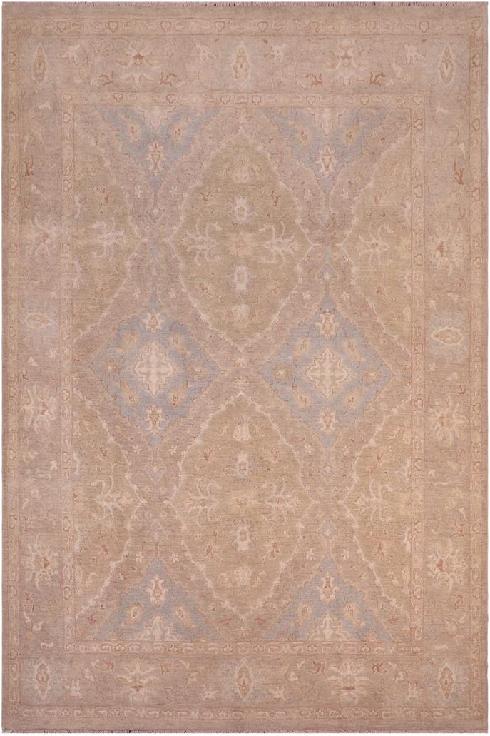 handmade Transitional Kafkaz Lt. Green Lt. Gray Hand Knotted RECTANGLE 100% WOOL area rug 8X10