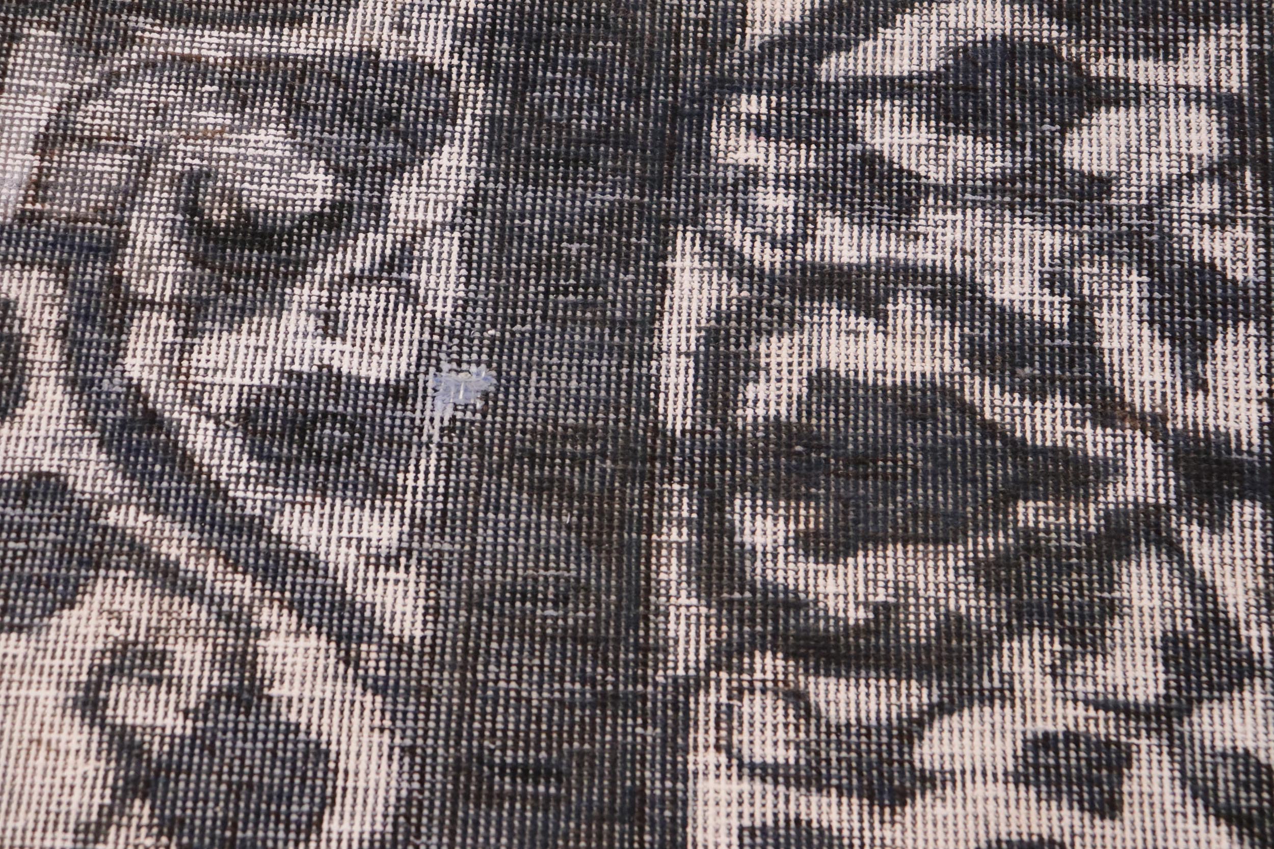 handmade Vintage Vintage Gray Ivory Hand Knotted RECTANGLE 100% WOOL area rug 9' x 12'