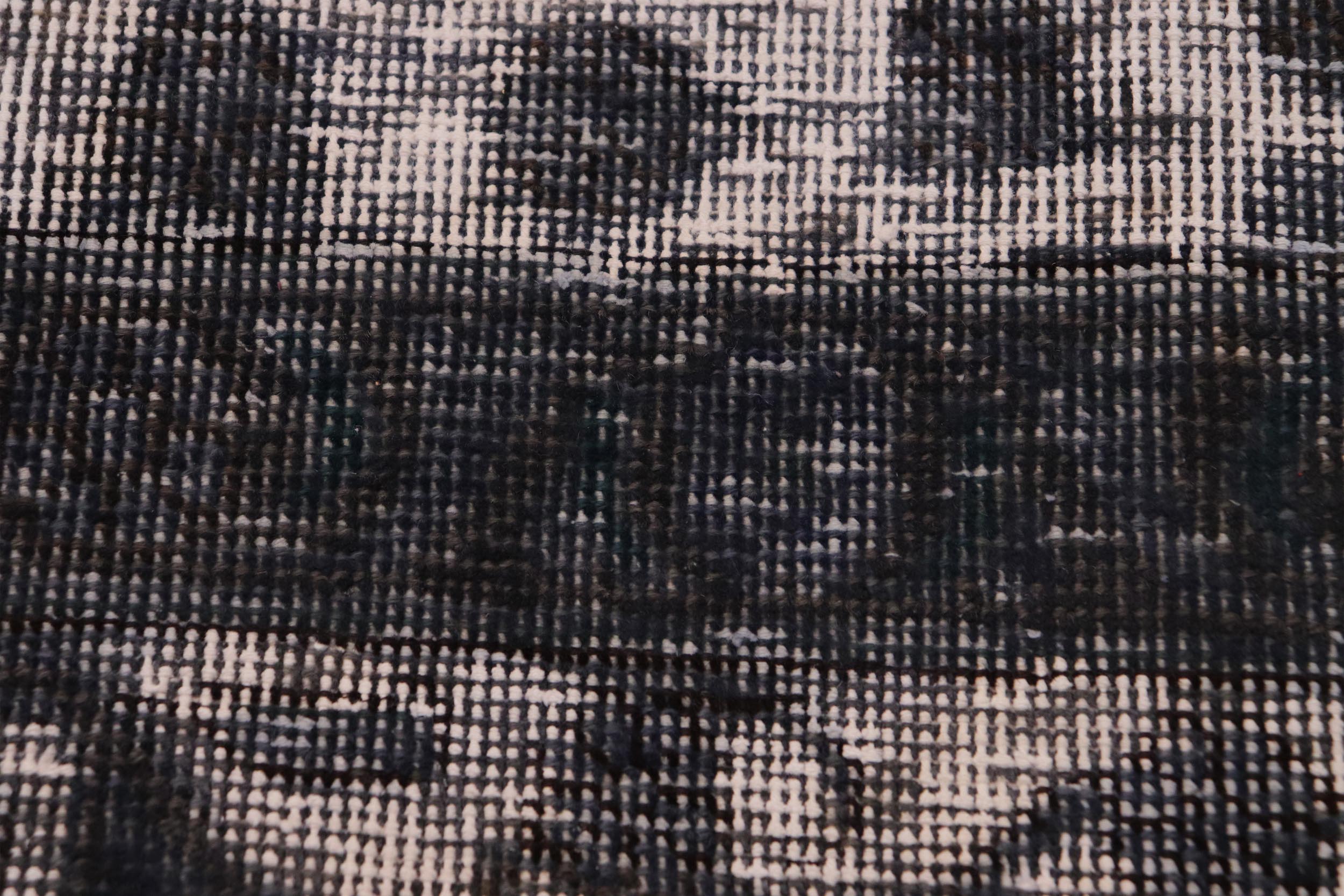 handmade Vintage Vintage Gray Ivory Hand Knotted RECTANGLE 100% WOOL area rug 9' x 12'
