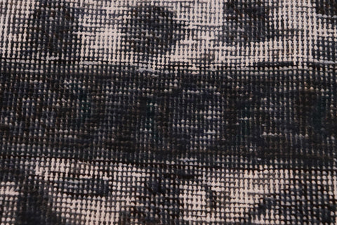 handmade Vintage Vintage Gray Ivory Hand Knotted RECTANGLE 100% WOOL area rug 9' x 12'