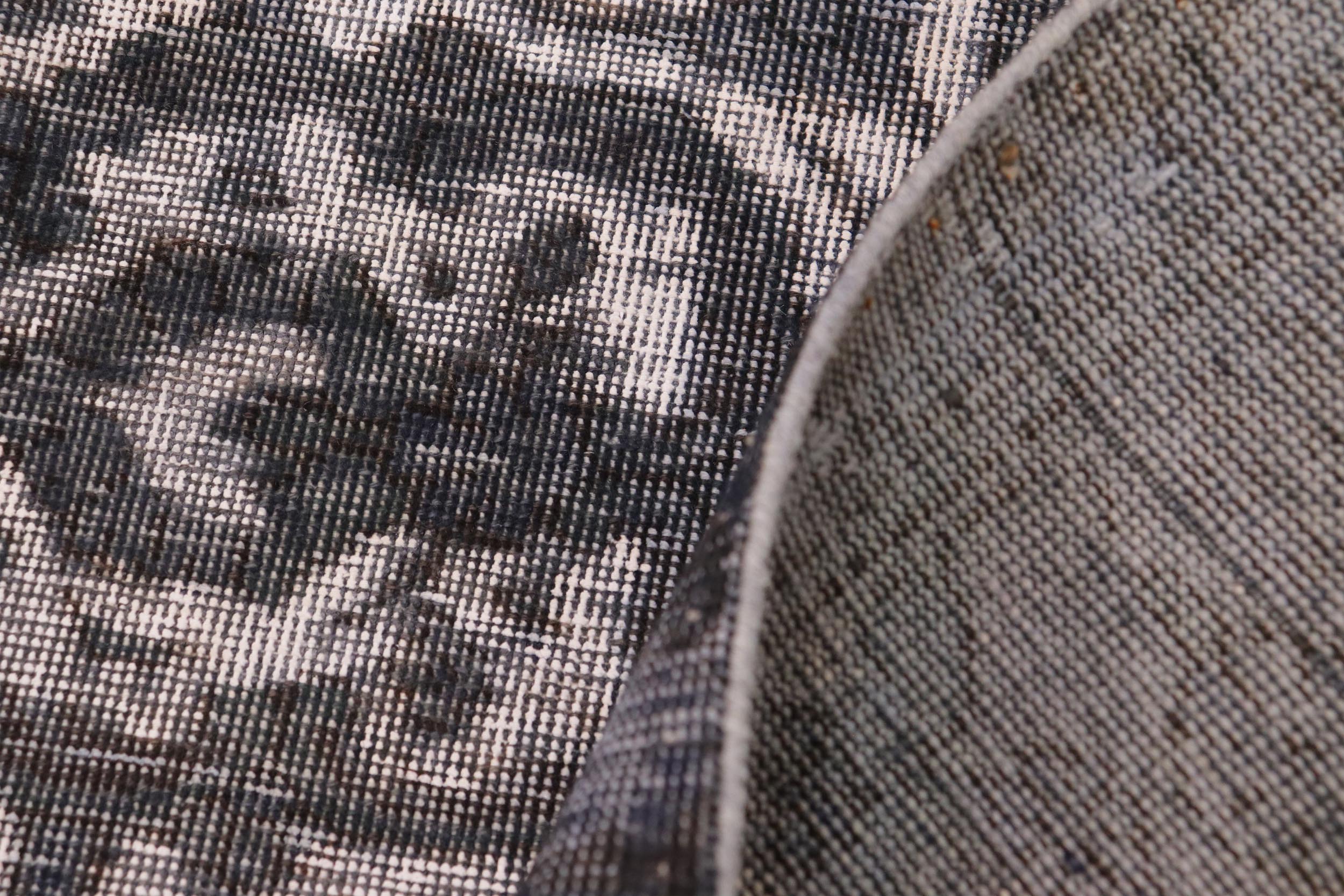 handmade Vintage Vintage Gray Ivory Hand Knotted RECTANGLE 100% WOOL area rug 9' x 12'
