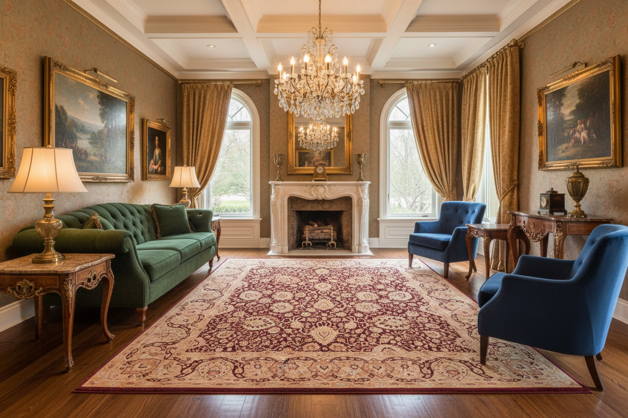 handmade Transitional Anmol Agra Aubergine Tan Hand Knotted RECTANGLE 100% WOOL area rug 8 x 10
