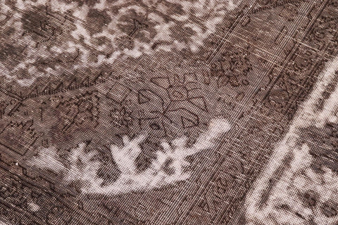 handmade Vintage Vintage Gray Ivory Hand Knotted RECTANGLE 100% WOOL area rug 8' x 11'