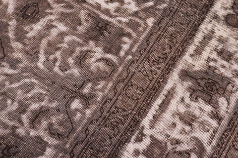 handmade Vintage Vintage Gray Ivory Hand Knotted RECTANGLE 100% WOOL area rug 8' x 11'