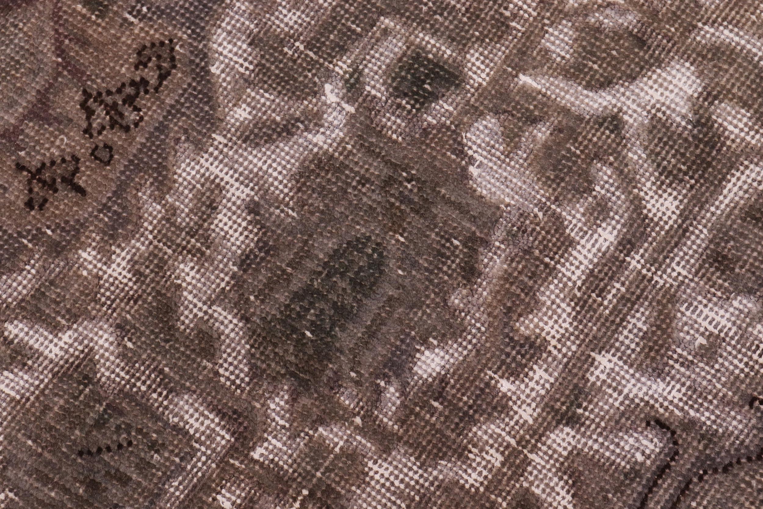 handmade Vintage Vintage Gray Ivory Hand Knotted RECTANGLE 100% WOOL area rug 8' x 11'