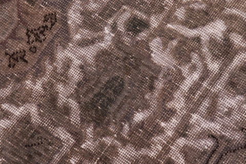 handmade Vintage Vintage Gray Ivory Hand Knotted RECTANGLE 100% WOOL area rug 8' x 11'