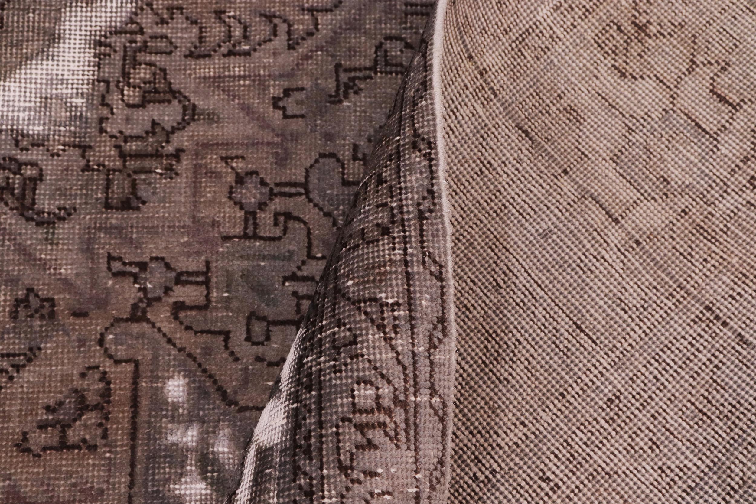 handmade Vintage Vintage Gray Ivory Hand Knotted RECTANGLE 100% WOOL area rug 8' x 11'