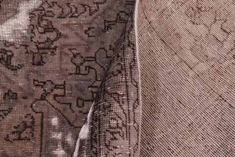 handmade Vintage Vintage Gray Ivory Hand Knotted RECTANGLE 100% WOOL area rug 8' x 11'