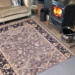 handmade Traditional Kafkaz Gray Blue Hand Knotted RECTANGLE 100% WOOL area rug 9X12