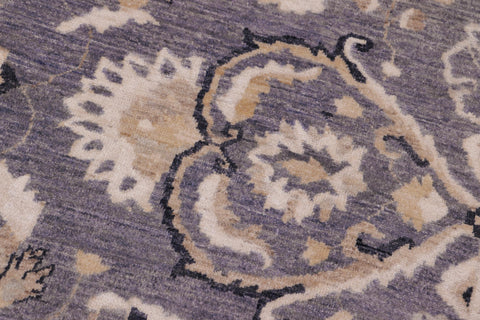 handmade Traditional Kafkaz Gray Blue Hand Knotted RECTANGLE 100% WOOL area rug 9x12