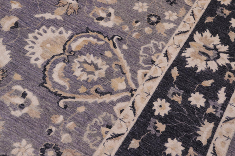 handmade Traditional Kafkaz Gray Blue Hand Knotted RECTANGLE 100% WOOL area rug 9x12