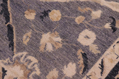 handmade Traditional Kafkaz Gray Blue Hand Knotted RECTANGLE 100% WOOL area rug 9X12