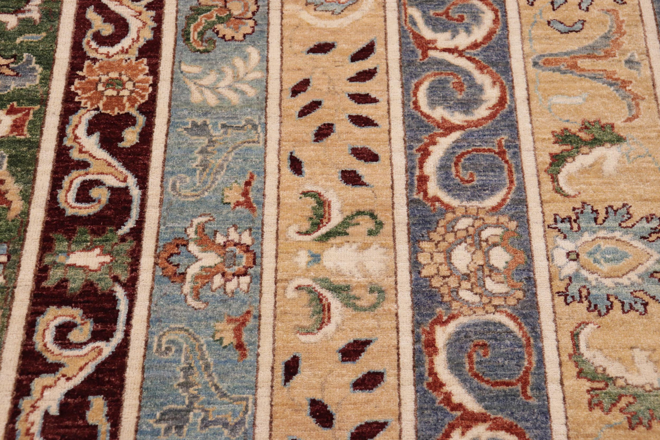 handmade Geometric Kurjean Tan Rust Hand Knotted RECTANGLE 100% WOOL area rug 9x12