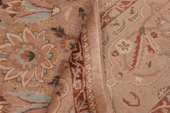 handmade Traditional Lahore Tan Lt. Green Hand Knotted RECTANGLE 100% WOOL area rug 8'X10'