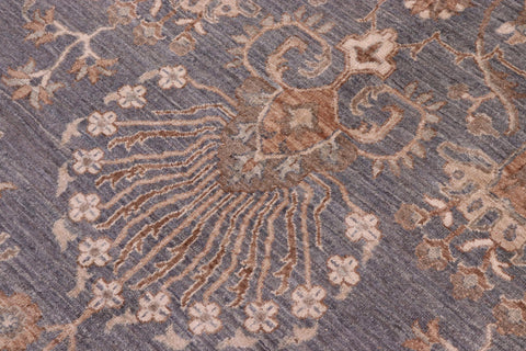 handmade Traditional Kafkaz Gray Ivory Hand Knotted RECTANGLE 100% WOOL area rug 10' x 13'