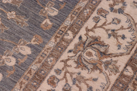 handmade Traditional Kafkaz Gray Ivory Hand Knotted RECTANGLE 100% WOOL area rug 10' x 13'