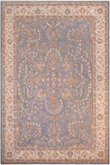 handmade Traditional Kafkaz Gray Ivory Hand Knotted RECTANGLE 100% WOOL area rug 10X13