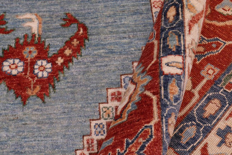 handmade Traditional Sarapi Orange Rust Hand Knotted RECTANGLE 100% WOOL area rug 9X12