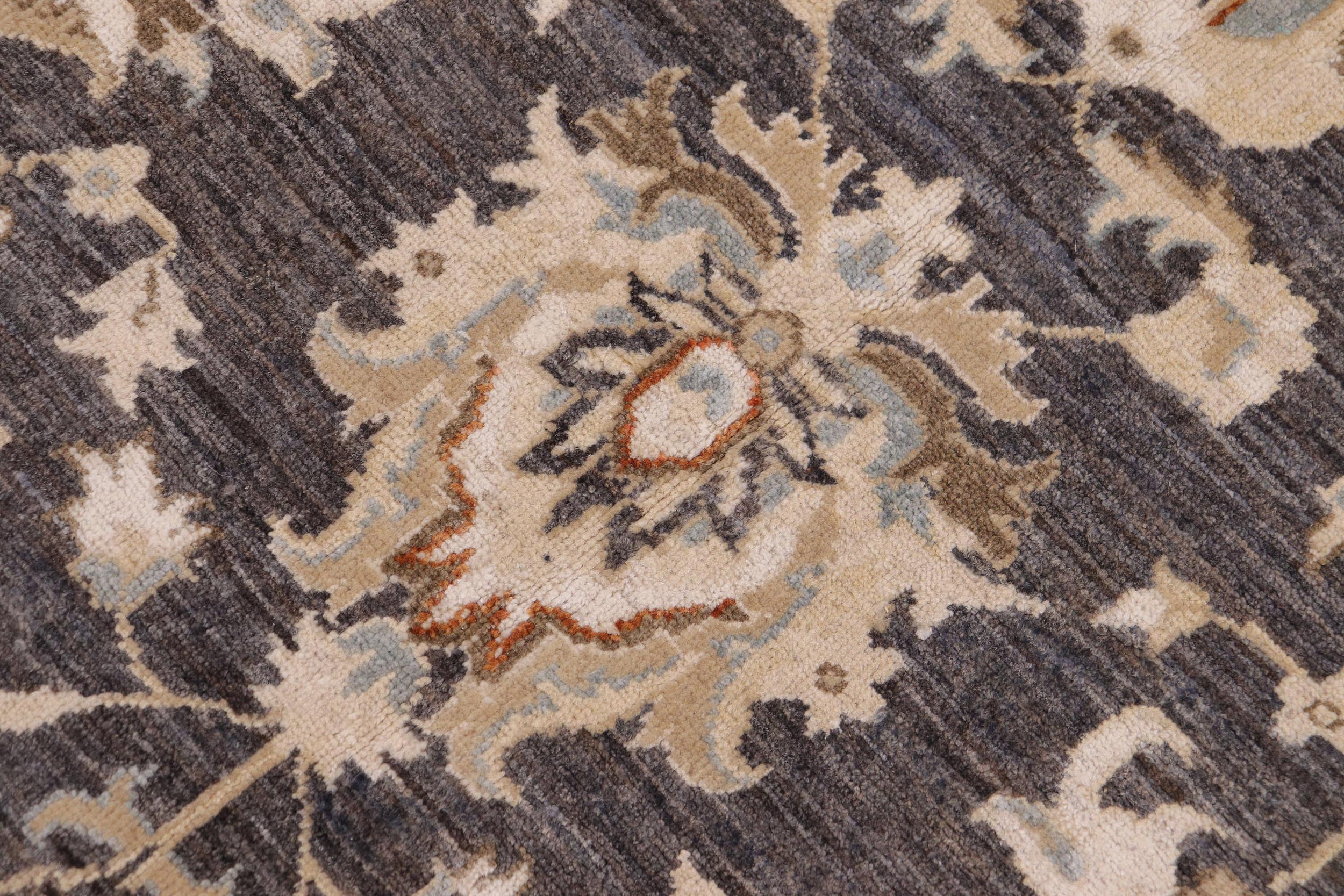 handmade Traditional Kafkaz Gray Ivory Hand Knotted RECTANGLE 100% WOOL area rug 8x10