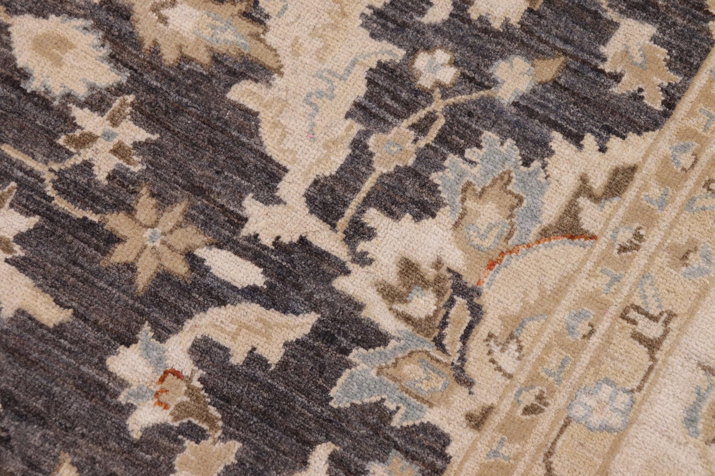 handmade Traditional Kafkaz Gray Ivory Hand Knotted RECTANGLE 100% WOOL area rug 8x10