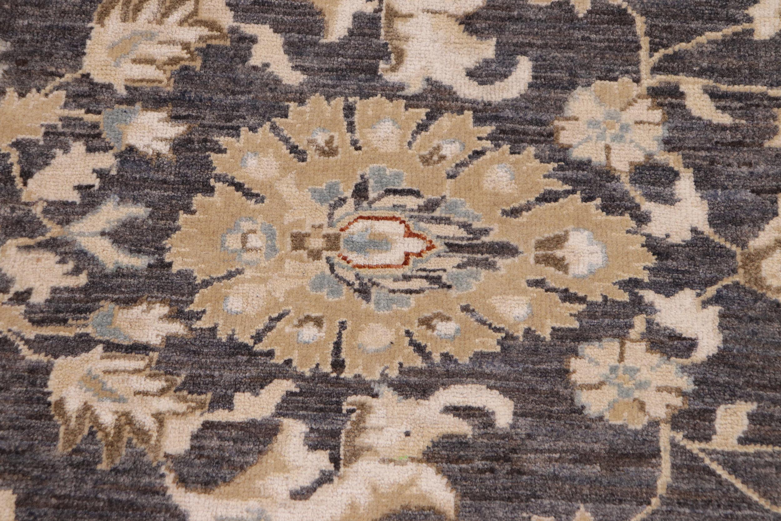 handmade Traditional Kafkaz Gray Ivory Hand Knotted RECTANGLE 100% WOOL area rug 8x10