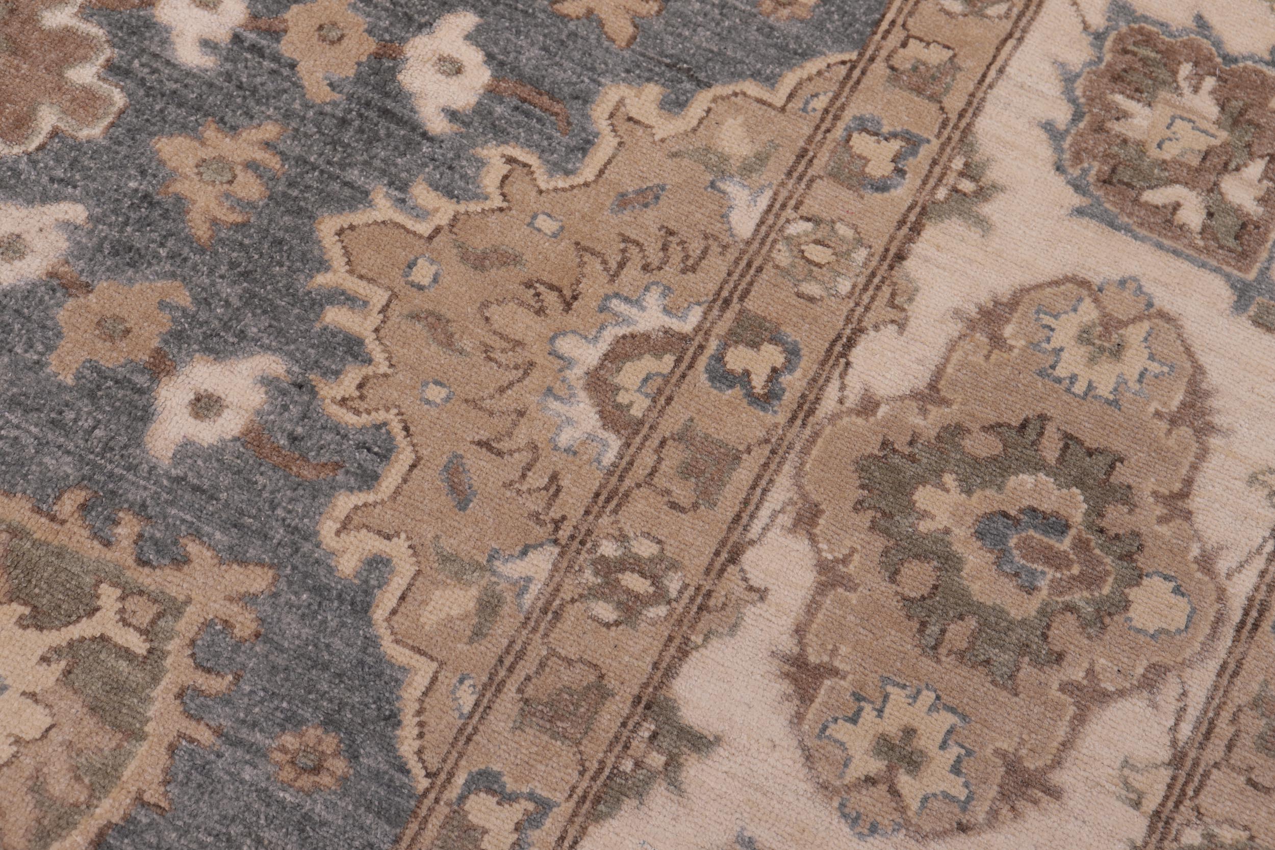 handmade Traditional Kafkaz Bluish Gray Beige Hand Knotted RECTANGLE 100% WOOL area rug 9' x 12'