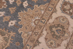 handmade Traditional Kafkaz Bluish Gray Beige Hand Knotted RECTANGLE 100% WOOL area rug 9X12