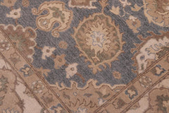 handmade Traditional Kafkaz Bluish Gray Beige Hand Knotted RECTANGLE 100% WOOL area rug 9X12