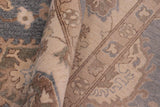 handmade Traditional Kafkaz Bluish Gray Beige Hand Knotted RECTANGLE 100% WOOL area rug 9 x 12