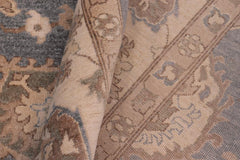 handmade Traditional Kafkaz Bluish Gray Beige Hand Knotted RECTANGLE 100% WOOL area rug 9X12