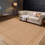 handmade Traditional Kafkaz Tan Brown Hand Knotted RECTANGLE 100% WOOL area rug 10 x 14