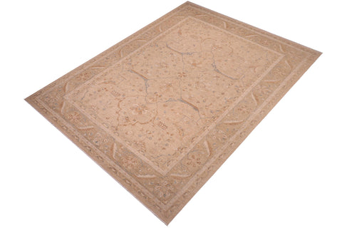 handmade Traditional Kafkaz Tan Brown Hand Knotted RECTANGLE 100% WOOL area rug 10x14