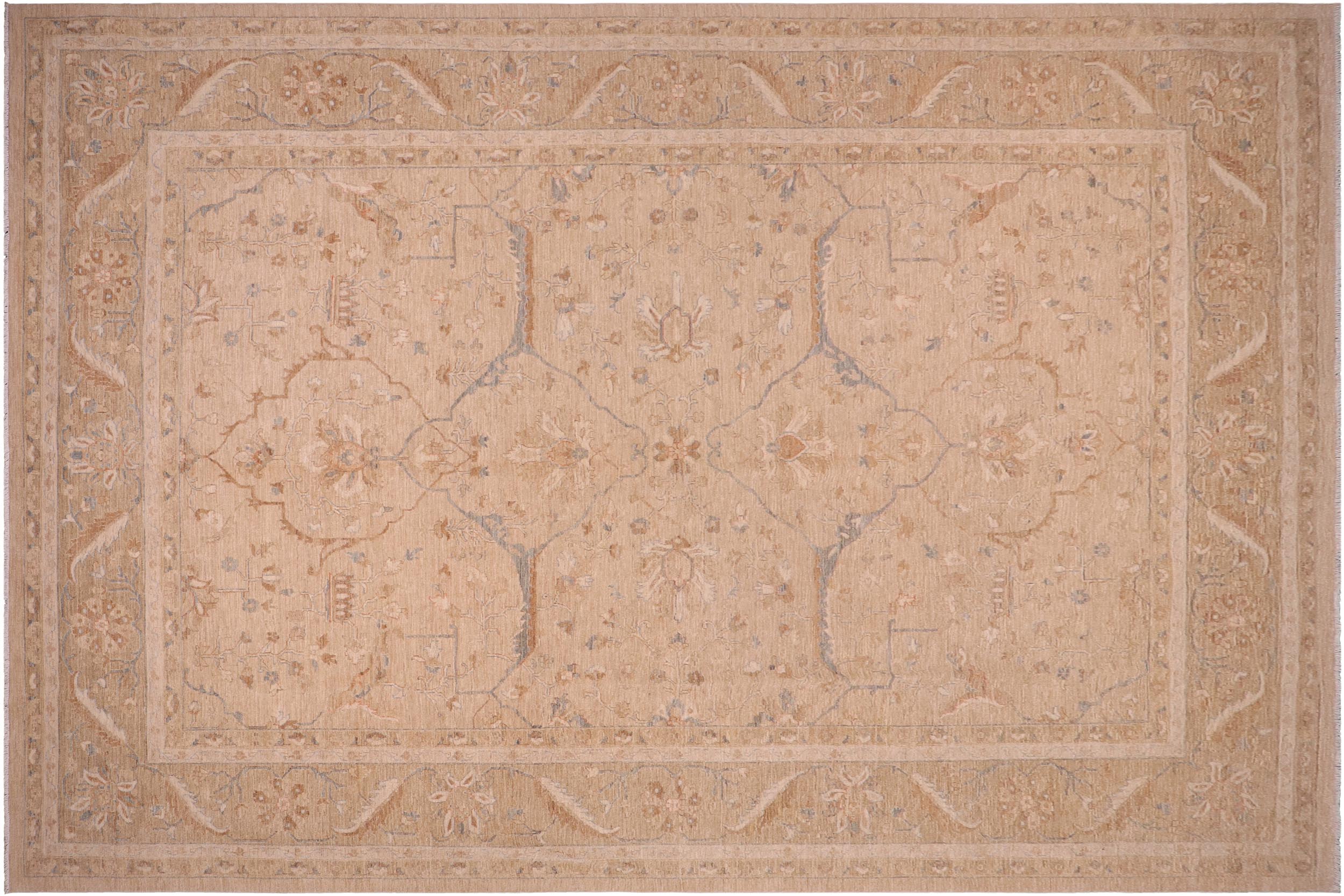 handmade Traditional Kafkaz Tan Brown Hand Knotted RECTANGLE 100% WOOL area rug 10x14