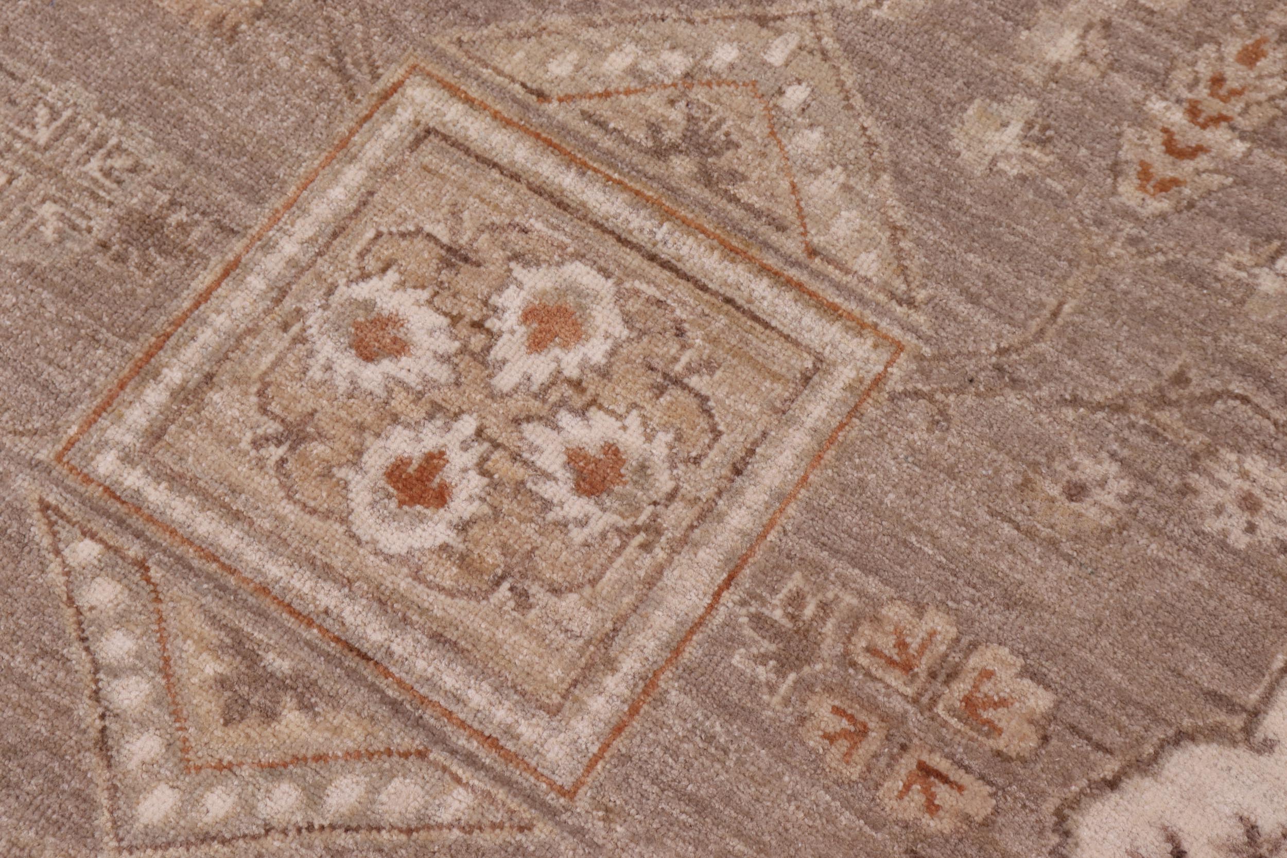 handmade Traditional Kafkaz Tan Ivory Hand Knotted RECTANGLE 100% WOOL area rug 10x14