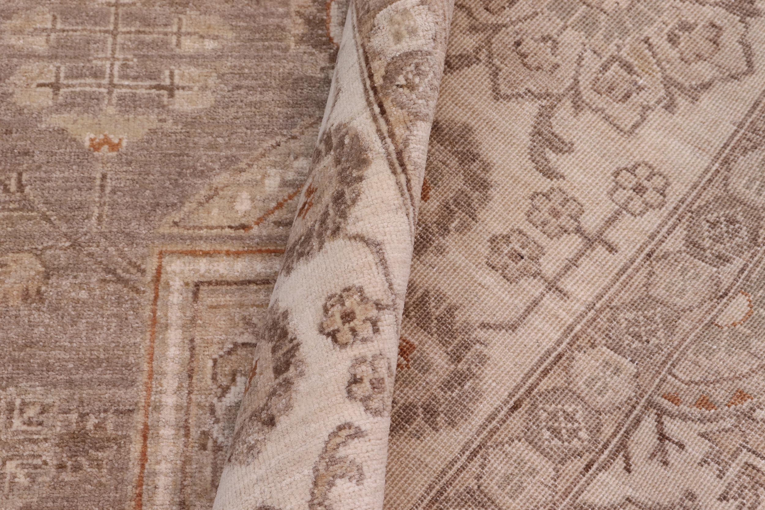 handmade Traditional Kafkaz Tan Ivory Hand Knotted RECTANGLE 100% WOOL area rug 10x14