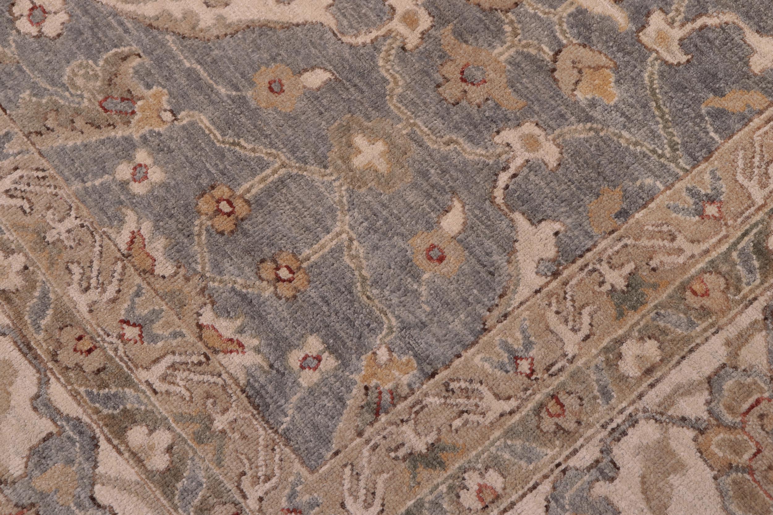 handmade Traditional Kafkaz Lt. Gray Beige Hand Knotted RECTANGLE 100% WOOL area rug 9x12